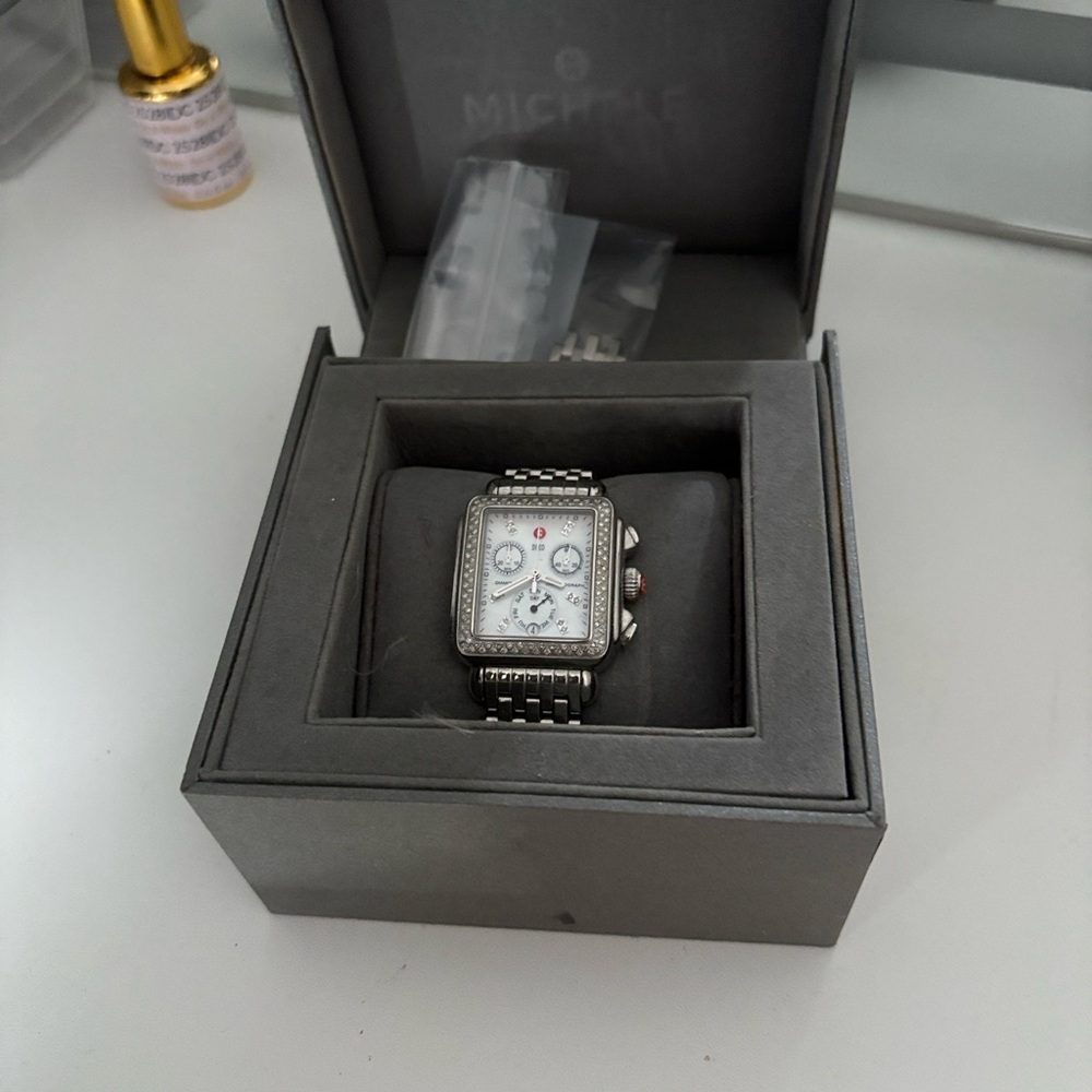 Michele Silver and Black Women's Watch - Picture 3 of 3